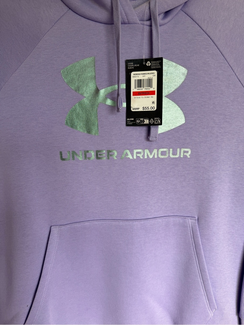 Under Armour Women’s XS Light Purple Crewneck Hoodie NWT - Picture 5 of 5